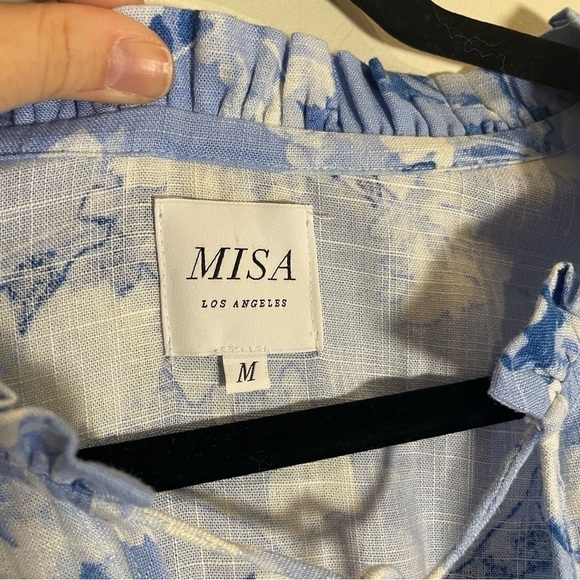 MISA LA Lilian Dress Blue Wildflower Size Medium - Picture 9 of 12